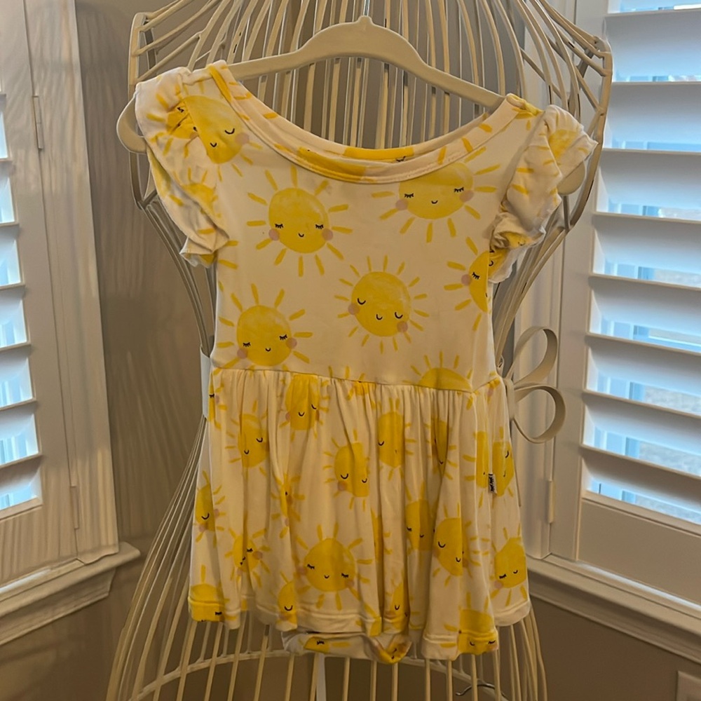 Little Sleepies Play Short Sleeve Dress with Bodysuit